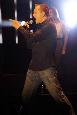 Miguel Bosé en el escenario.