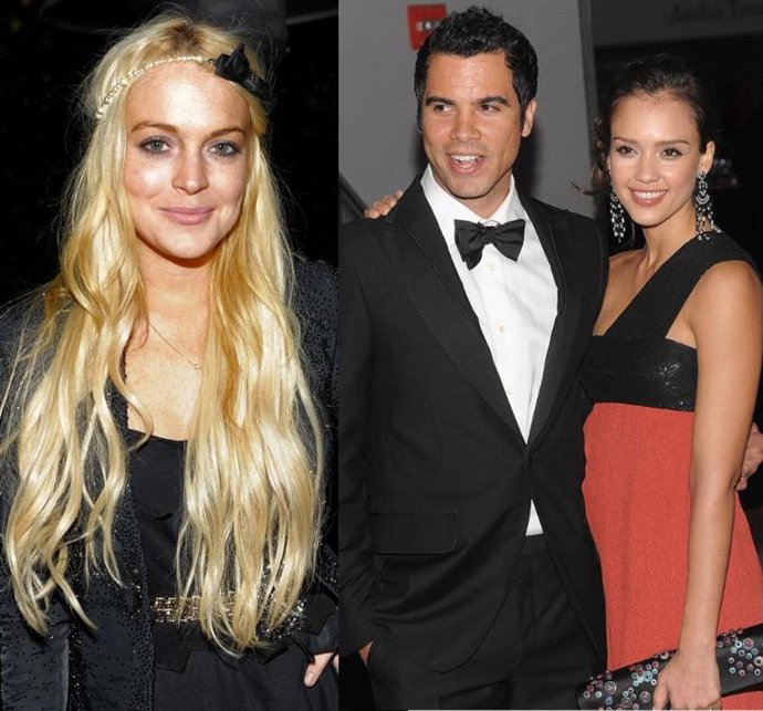 Lindsay Lohan, Jessica Alba  y su marido Cash Warren