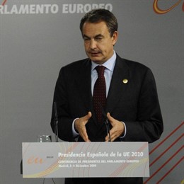Zapatero durante una RDP en Moncloa