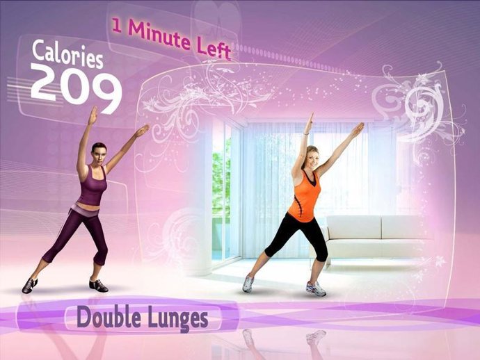 Pantalla del videojuego de ejercicio para Wii de UbiSoft Yout Shape