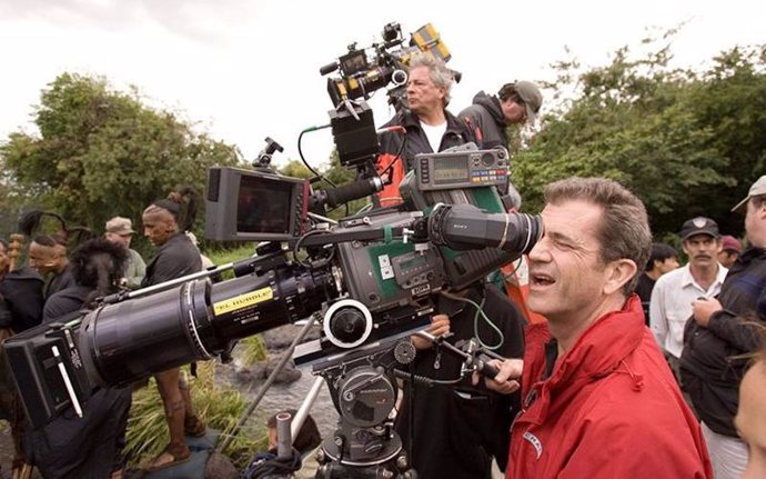 Mel Gibson en el rodaje de Apocalypto