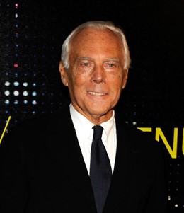 El diseñador italiano Giorgio Armani