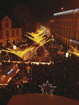 Casco viejo de Wiesbaden en Navidad