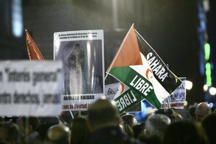Manifestación en Madrid a favor de Haidar