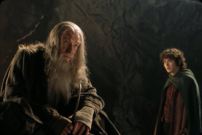 Gandalf y Frodo en El Señor de los Anillos