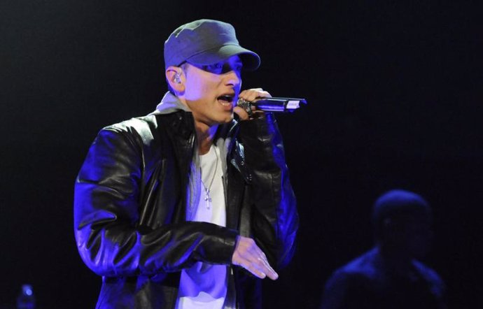 El rapero Eminem en un concierto