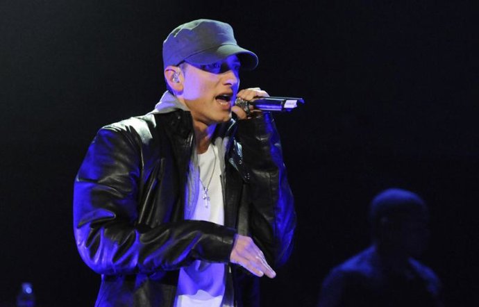 El rapero Eminem en un concierto