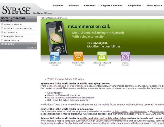 Web de Sybase