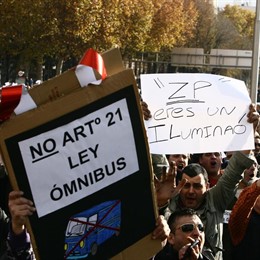 Protesta de los taxistas