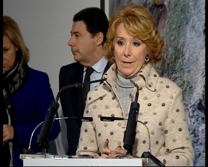 presidenta de la comunidad de Madrid, Esperanza Aguirre