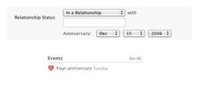 Facebook recordará a las parejas la fecha de su aniversario