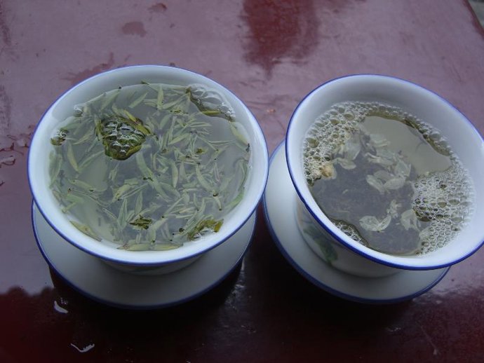 Tazas de té verde