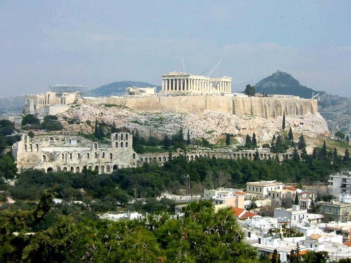 Vista de la Acrópolis de Atenas