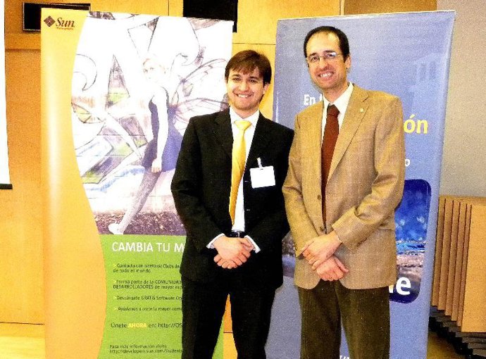 Salvador Jesús Romero, durante la entrega del premio