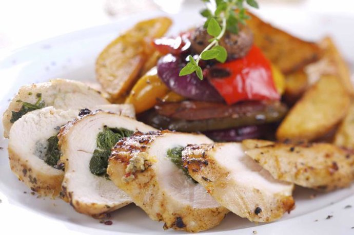 Plato de receta de Pavo comida