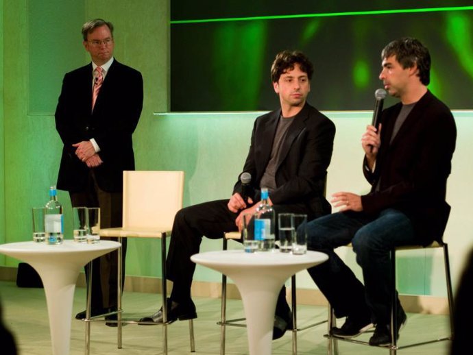Larry Page, Sergey Brin, Eric Schmidt