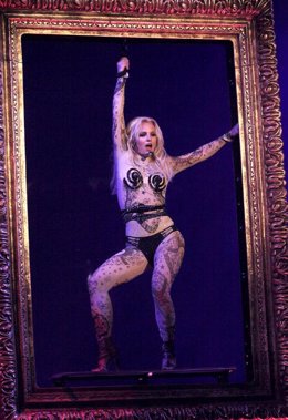 La cantante Britney Spears en un concierto