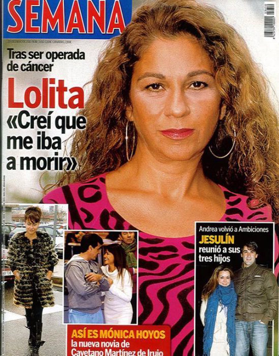 Lolita en portada de la revista 'Semana'