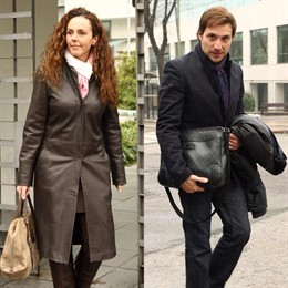 Rocío Carrasco (Rociíto) y Antonio David Flores a su llegada a los juzgados