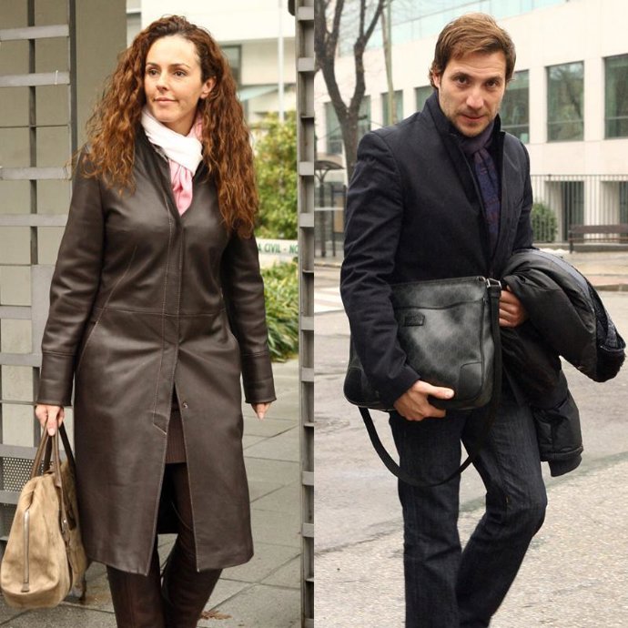 Rocío Carrasco (Rociíto) y Antonio David Flores a su llegada a los juzgados