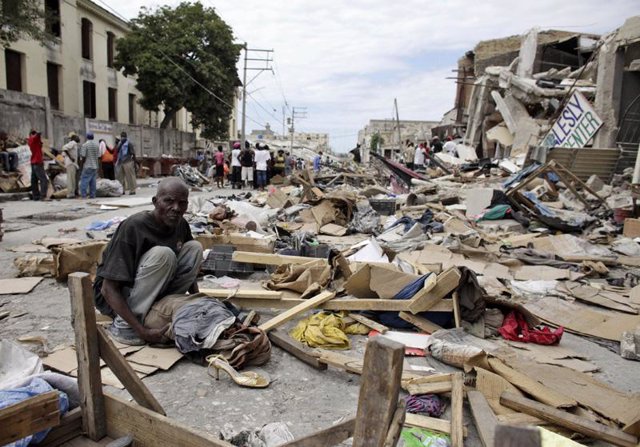 Víctima del terremoto de Haití