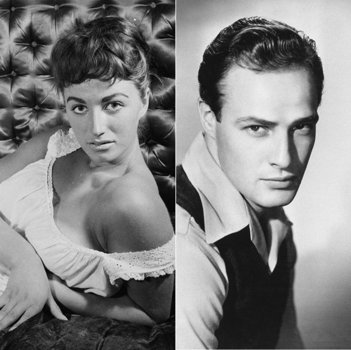 Jackie collins y Marlon Brando