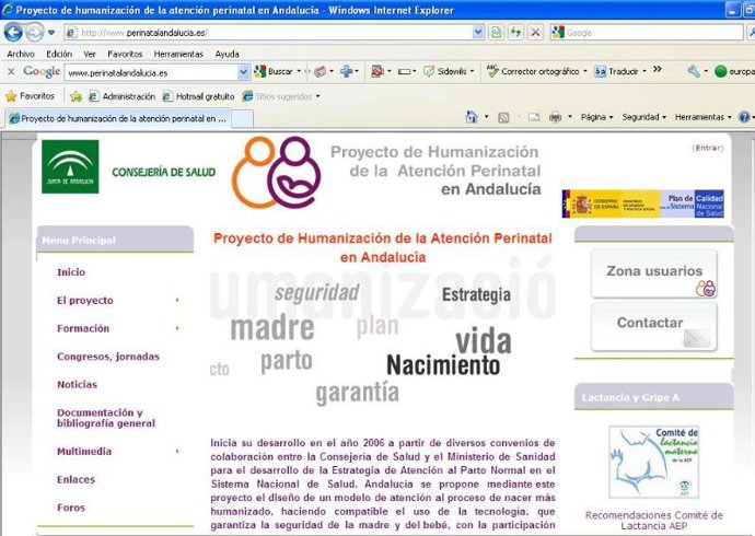 web perinatal andalucía