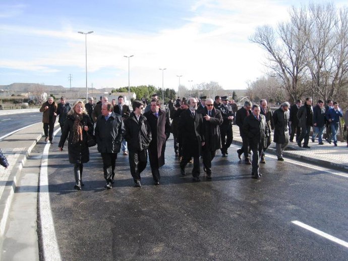 conexión viaria Huesca, ALCALDE DE HUESCA, FERNANDO ELBOJ, PRESIDENTE DE LAS COR