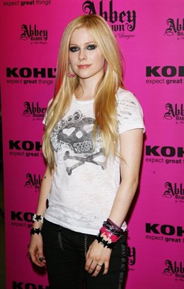 La cantante Avril Lavigne