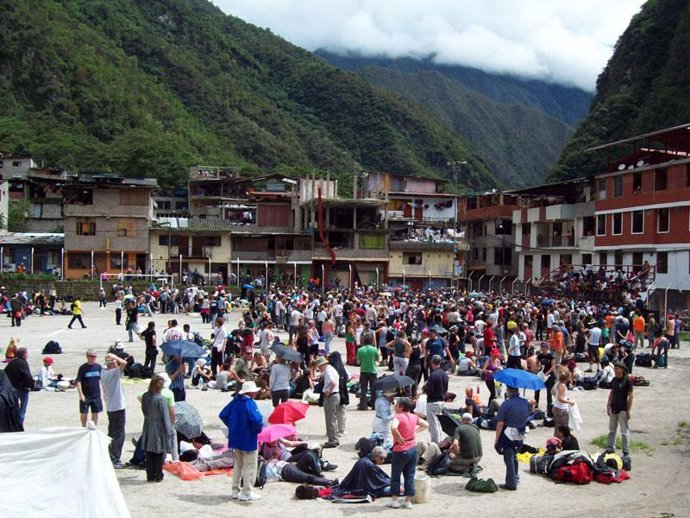 Turistas atrapados en Machu Pichu