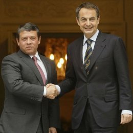 Zapatero recibe al Rey de Jordania en La Moncloa