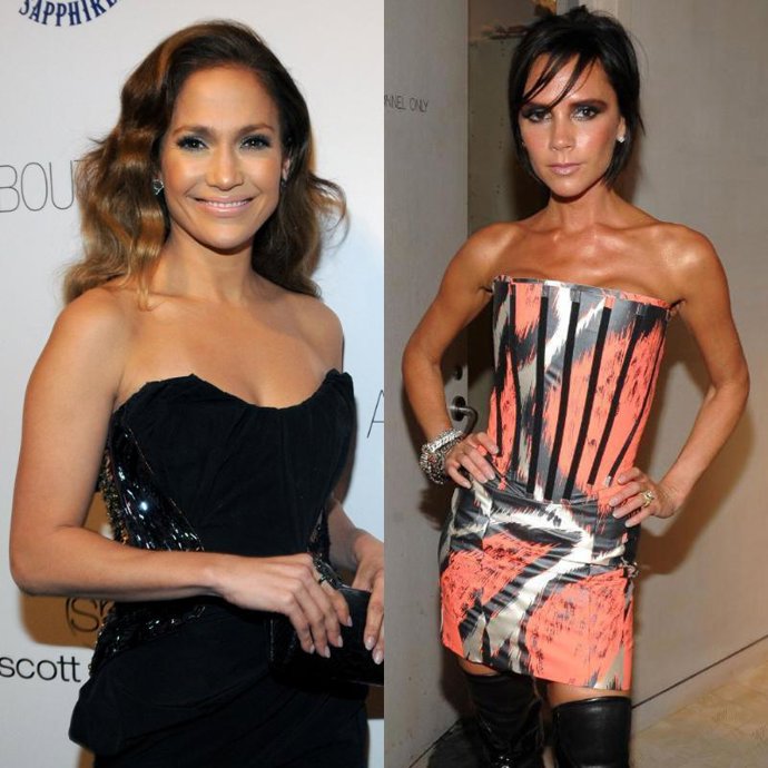Jennifer López y Victoria Beckham