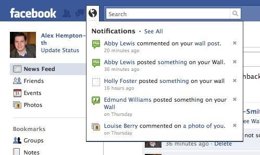 Pantallazo de la nueva imagen de Facebook