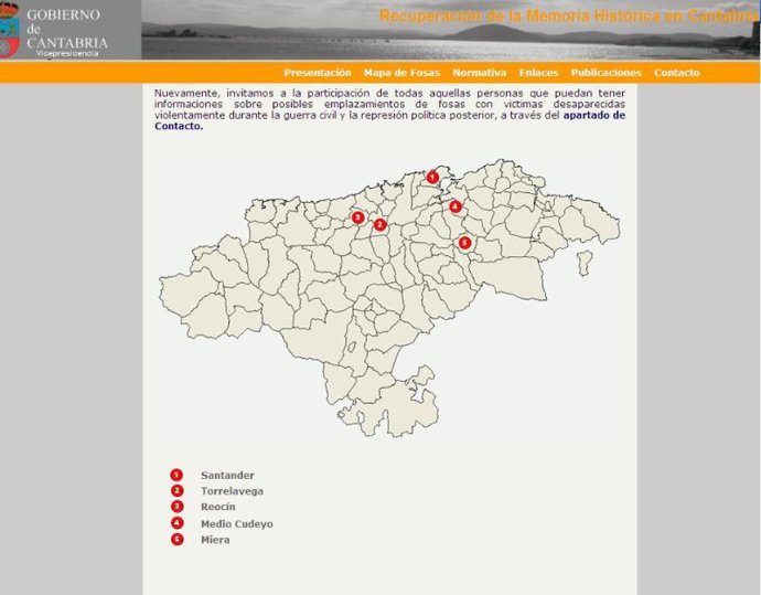 Web Memoria Histórica Cantabria