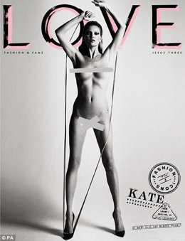 Kate Moss para la portada de 'LOVE'
