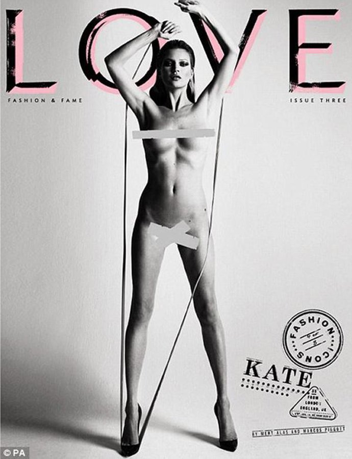 Kate Moss para la portada de 'LOVE'