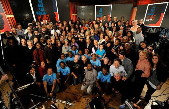 Grabación de 'We are the world' por Haiti 