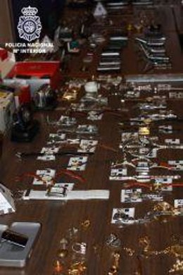 Material incautado en la operación policial