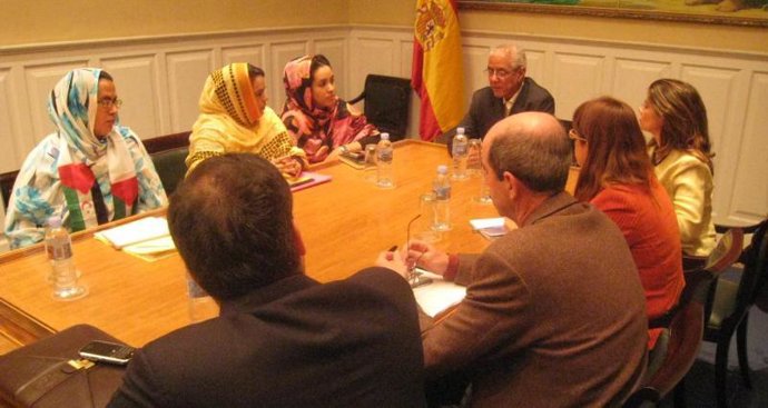 Un momento de la reunión.