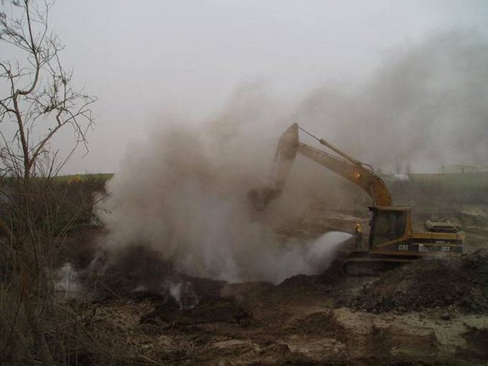 Tablas Daimiel, Incendio Turba