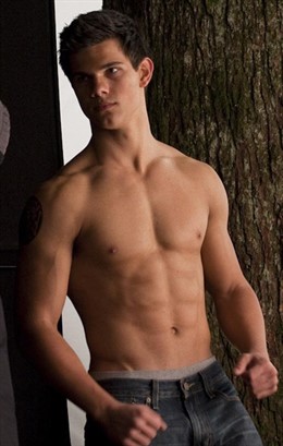 Taylor Lautner en el rodaje de Luna Nueva