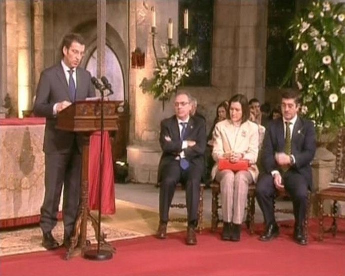 Feijóo, Sanz, Patxi Y Sinde En La Inauguración Del Año Xacobeo
