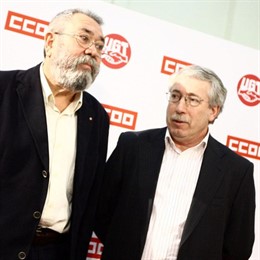 Secretarios Generales De CC.OO. Y UGT, Ignacio Fernández Toxo Y Cándido Méndez