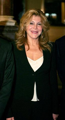 La baronesa Thyssen. a su llegada al acto.