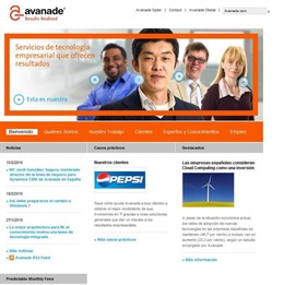 Página web de Avanade