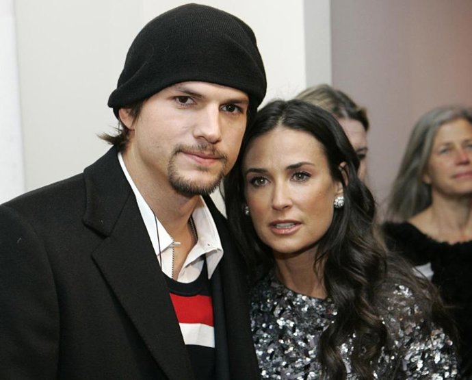 Ashton Kutcher y Demi Moore