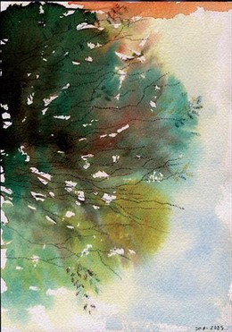 Una De Las Acuarelas De La Exposición