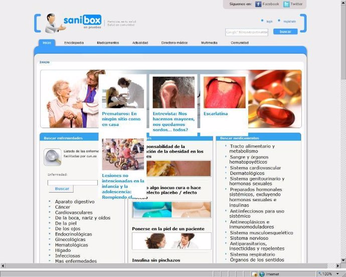 Sanibox.com, la red social de la salud