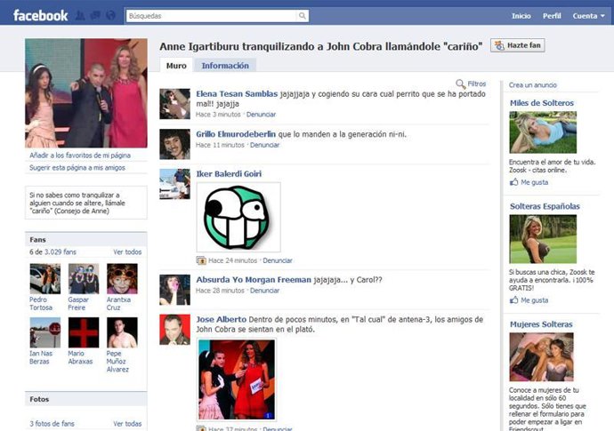 Grupo De Facebook Sobre John Cobra Y Anne Igartiburu