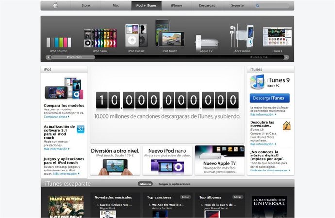 Las Descargas De Itunes Alcanzan Los 10.000.000.000 De Canciones